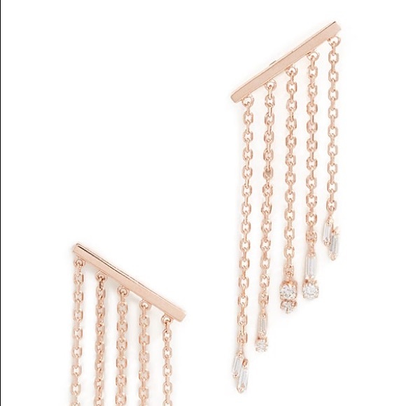 Suzanne Kalan 18K Rose Gold Fringe Post Earrings - Picture 6 of 8